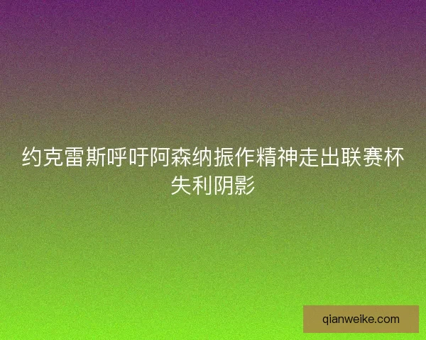 约克雷斯呼吁阿森纳振作精神走出联赛杯失利阴影